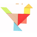 En bois Tangram 7 pièces puzzle coloré Carré IQ Jeu Casse-tête Jouets éducatifs intelligents pour les enfants